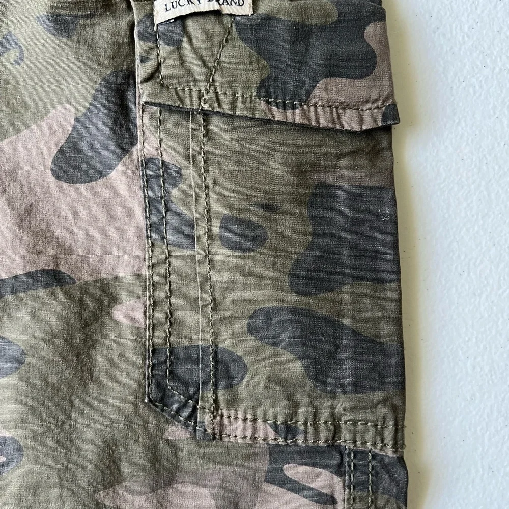 Lucky Brand cargo shorts camu kids 10-12
